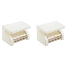 4X Waterproof Toilet Paper Holder Tissue Roll Stand Box with Shelf Rack Bathroom