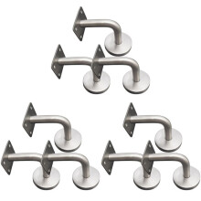 9PCS Elegant Replacement Handrail Bannister Stair Rail Supports Brackets for Hotel Gym Villa Restaurant Office Building