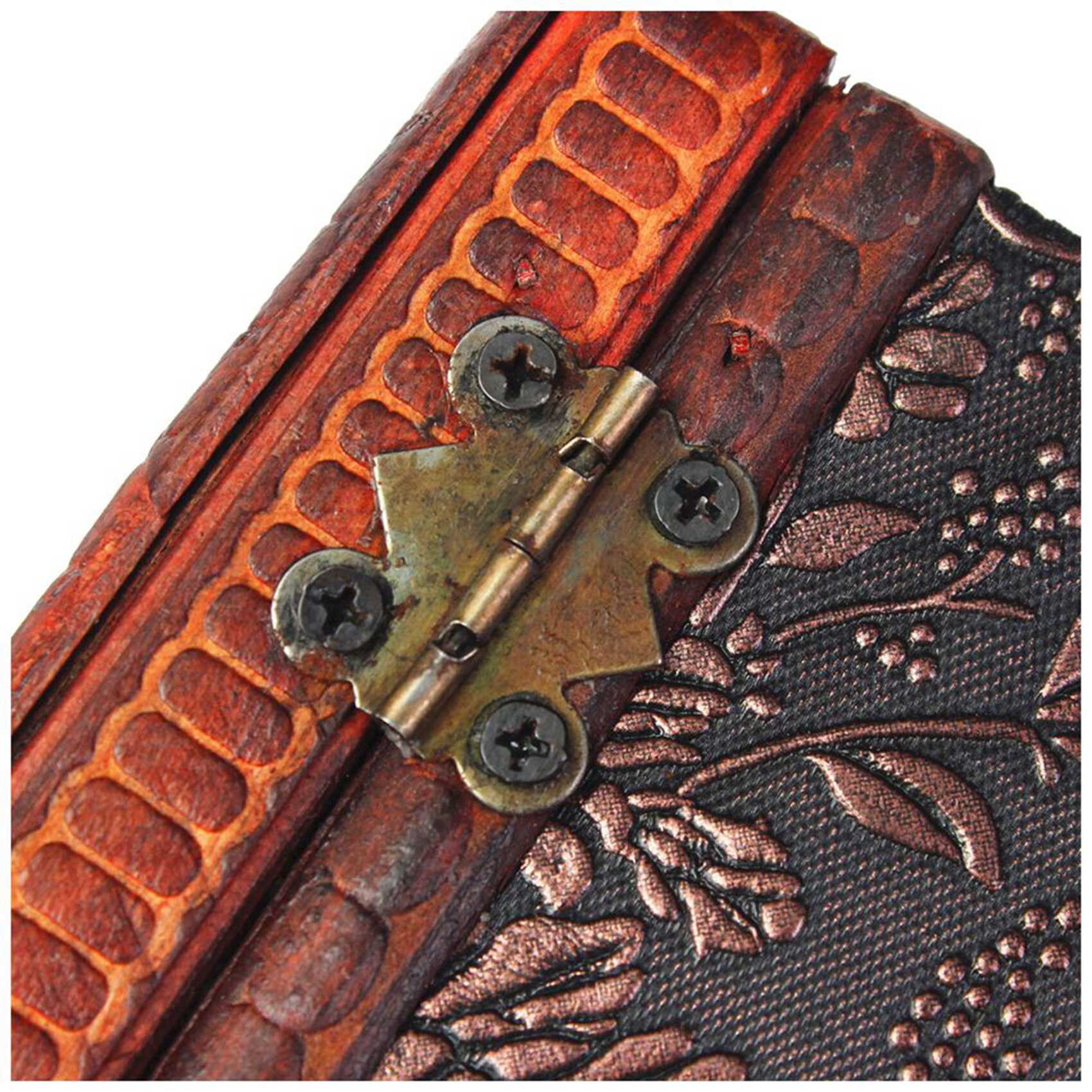 Red Box 2X Retro Vintage Copper Ring Pattern Wooden Paper Tissue Box Holder ...