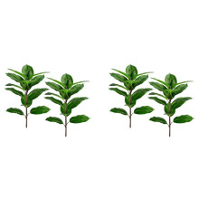 4Pcs Faux Banana Tree Tropical Monstera Leaf Fake Turtle Large Leaves Fern Fake Green Bushes Shrubs Greenery Decor