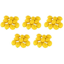 Fake Fruit Home House Kitchen Party Decoration Artificial Lifelike Simulation Yellow Lemon 50Pcs Set