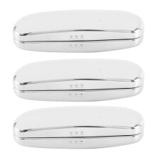 3X Glasses Case, Aluminum Hard Shell Eyeglasses Case Striped Spectacles Box