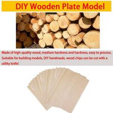 40 Pack Unbehandelte Holzplatten, Dünne Brettschichtholzplatten für Häuser, Flugzeuge, Schiffe, Boote, Kunsthandwerk und DIY-Dekorationen