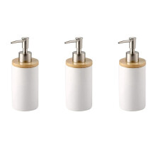 3X Dispensador de Jabón de Cerámica de 400 Ml, Estilo Nórdico, Dispensador de Loción Dispensador de Jabón para Cocina Y Baño -