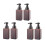 6 Pack Foaming Soap Dispenser 15Oz Refillable Foam Liquid Hand Soap Empty Plastic Pump Bottle Container - Brown 450Ml 1