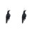 2X Realistic Hanging Dead Crow Decoy Lifesize Extra Large Black Feathered Crow 1
