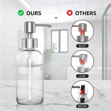 12 Stück Seifen Spender Pumpe Ersatz Rostfreier Stahl Lotion Spender Pumpe für Normale 28/400 Hals Flaschen für Das Badezimmer