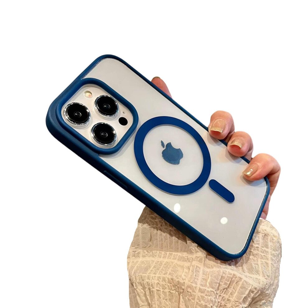 Navy Clear Matte Magnetic With Scratchresistant Finish Case For Iphone 14 Magsafe Blue 9073542375098