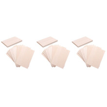 Paquet de 45 Feuilles de Bois Non Finies, Planche de Bois Mince en Bois de pour L'Artisanat de Bateau de Bateau D'Avion de Maison, Ornements de