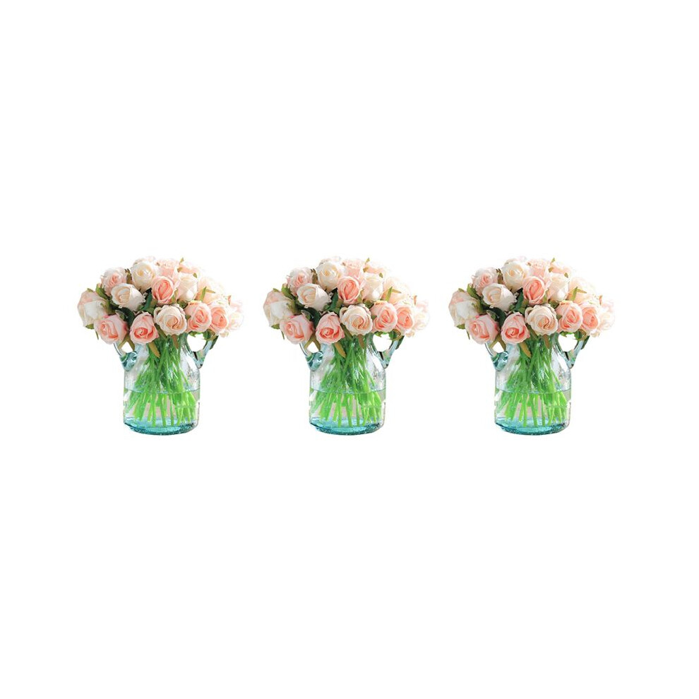 Semoic 36Pc Artificial Rose Flowers Wedding Bouquet Thai Royal Rose Silk Flowers Home Decoration Wedding Party Decorï¼Champagneï¼