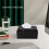 5X PU Tissue Box Remote Control Holder Multifunctional Desktop Organizer Pencil Scissor Container (Black) 2