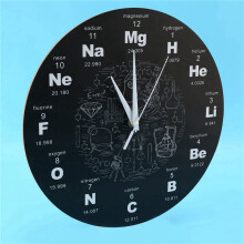3X Periodic Table of Elements Wall Art Chemical Symbols Wall Clock Educational Display Classroom Clock Teacher's Gift