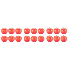 18 Stueck Dekorativer Kuenstlicher Apfel Kunststoff Obst Imitation Hause Dekoration - Rot