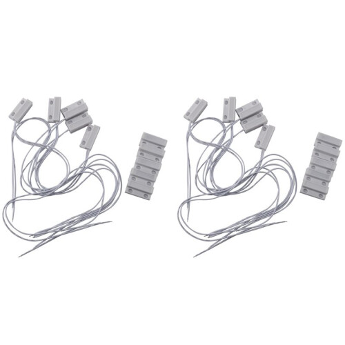 10 Pcs Mc-38 Wired Door Window Sensor Magnetic  for Home Alarm System,When Sensor Together,Normally Closed Nc