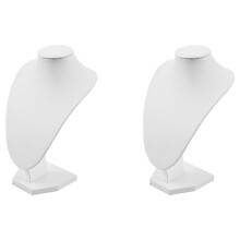 2X Jewelry Stand Portrait Model Necklace Display Photography Props White 22X16cm