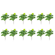 12Pcs Artificial Fiddle Leaf Fig Tree 19.6 Inch Faux Plants Ficus Bush Greenery for Wedding Courtyard Outdoor Decoration