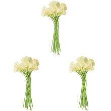 54X Artificial Calla Lily Flowers Single Long Stem Bouquet Real Home Decor Color:Creamy