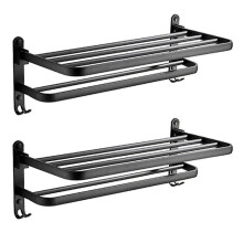 2X Towel Bar Wall Mounted Rack Bathroom Towel Rack Towel Holder Towel Hanger Bathroom Accessories Bathroom Shelf