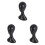 3X Lady High Plastic  Wig  Female Model  Black 1
