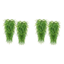 4 Piezas Helechos Colgantes Artificiales, Plantas de Vid, Hiedra Falsa, Helecho de Boston, Planta Colgante, Plantas de Plástico Resistentes Una Los