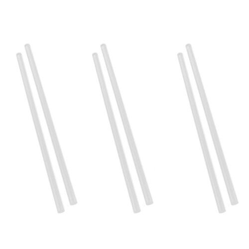 3mmx250mm Round Shape Solid Acrylic Rod Pmma Extruded Bar Clear 6Pcs
