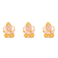 3X Haidianzi or Seigneur Ganesha Bouddha Statue ÉLéphant Dieu Sculptures Figurines Ganesh