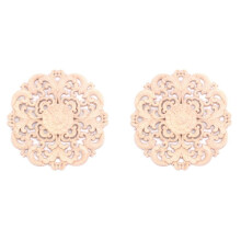 2X Rubber Wood Carved Long Applique Unpainted Flower Walls Cabinets Door Decor Wood Color