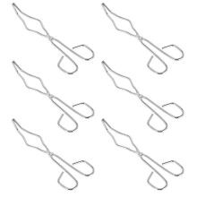 6X Crucible Tongs Melting Dish Stainless Plier Holder Handle for Melting Pouring Casting Chemical Instruments 23cm
