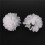 120 Pcs Carnations  Artificial Flower Silk Spherical Heads Wedding Decor White 7