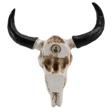 3X Resin Longhorn Cow Skull Wall Hanging Decor 3D Animal Wildlife Sculpture Figurines Crafts Horns