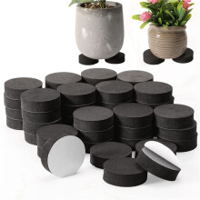 144Pcs Plant Pot Feet Risers Natural Rubber Flower Pot Mat Invisible Pot Feet for Heavy Outdoor Plants, Flower Pots