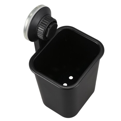 3 PC Suction Cup Toothbrush Cup Holder Rack Plastic Holder Toothpaste Storage Box for Kitchen Bathroom Toilet Black 2