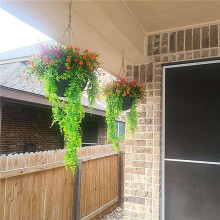 4 Pcs Kunstmatige Opknoping Varens Planten Wijnstok Nep Ivy Boston Varen Opknoping Plant Outdoor Uv-Bestendig Plastic Planten