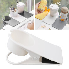 Clip porta bicchiere in plastica bianca morsetto da tavolo 7.8 oz