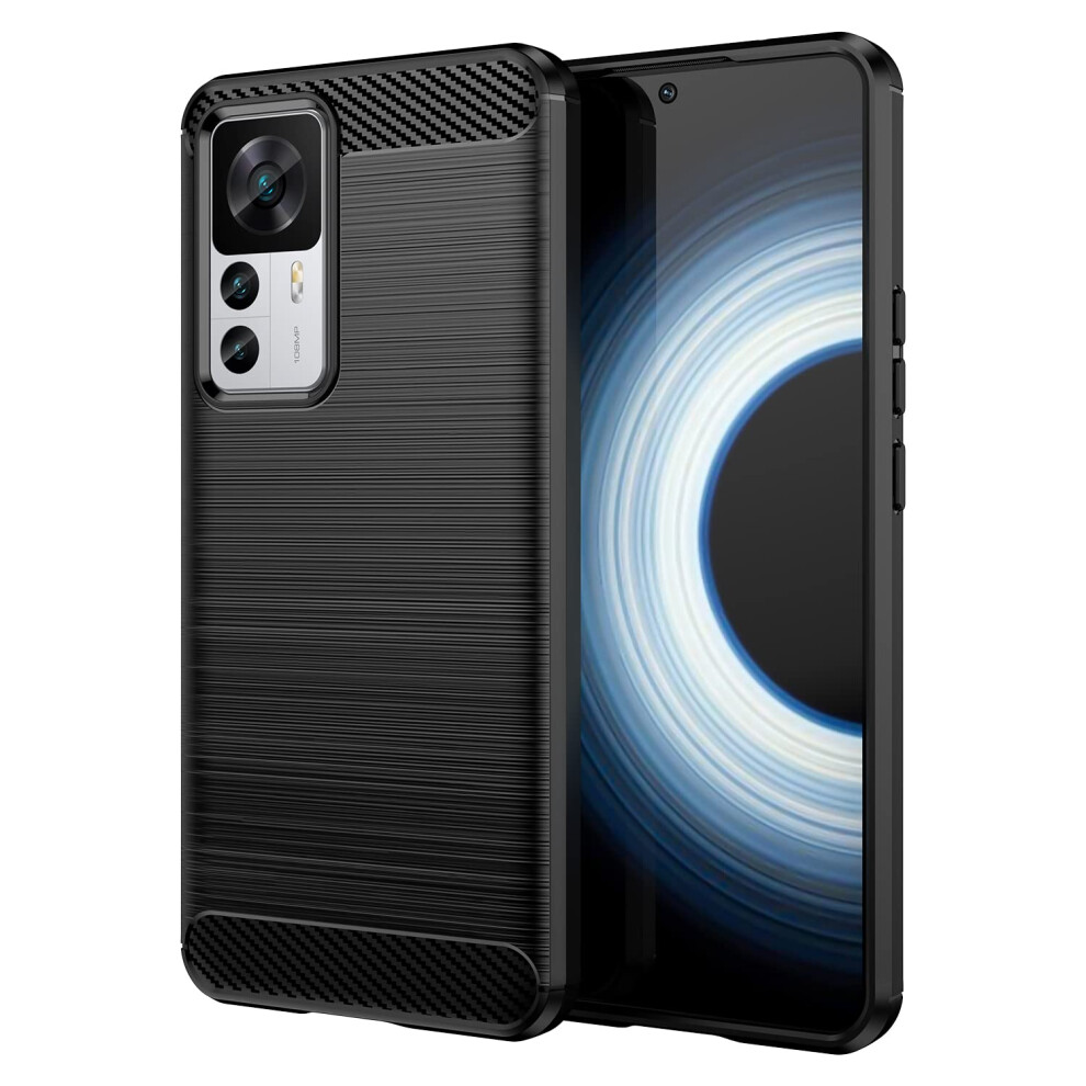 Slim Shockproof Carbon Fiber Tpu Case Cover For Xiaomi 12T Pro, Xiaomi 12T, Redmi K50 Ultra Black 9073542375197
