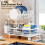2 Tier Dish Drainer Rack with Drip Tray Kitchen UK 5