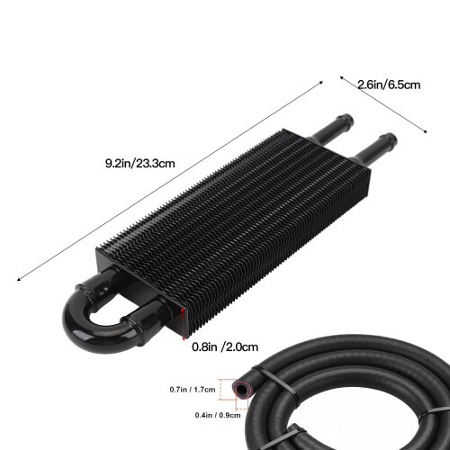 Raffreddatore dell'olio del cambio a due file 233x65x20mm nero 1