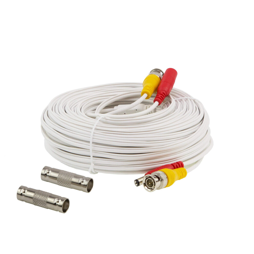 Cctv Security Camera Cable 100Ft 4 Pack Siamese Video Power Allinone For Dvr Surveillance White 9169991094830