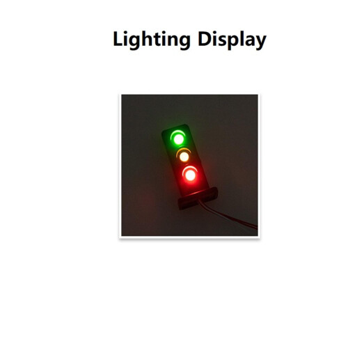 HO Scale LED Railway Signal Lights 3Light Vertical Block 1:87 Model Train Layout 5Pack 1