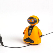 Mini Magic Inductive Robot Toy with LED Light, Orange Interactive Line Following Educational Toy for Kids