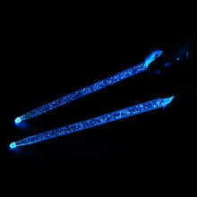 LED Drumsticks with Bright Glow, Acrylic Light Up Design for Stage Performance, Blue Night Concert