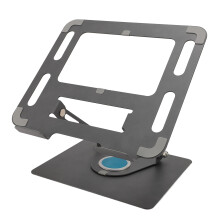 Adjustable Metal Laptop Stand with Non-Slip Base, Reading & Phone Holder