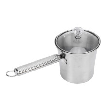 500ML Edelstahl Milchaufschäum Pitcher mit Deckel für Zuhause & Café
