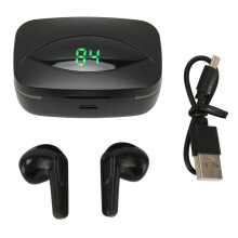 In Ear Wireless Bluetooth Earbuds HiFi Stereo Noise Cancelling Dual Microphone Touch Control Waterproof Sweatproof Long Playtime Charging Case LED