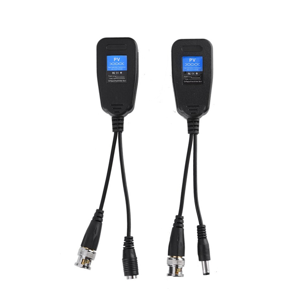 2Pcs Passive Cctv Video Power Balun Bnc To Rj45 Adapter For Simplified Video Audio Transmission 9169991097183