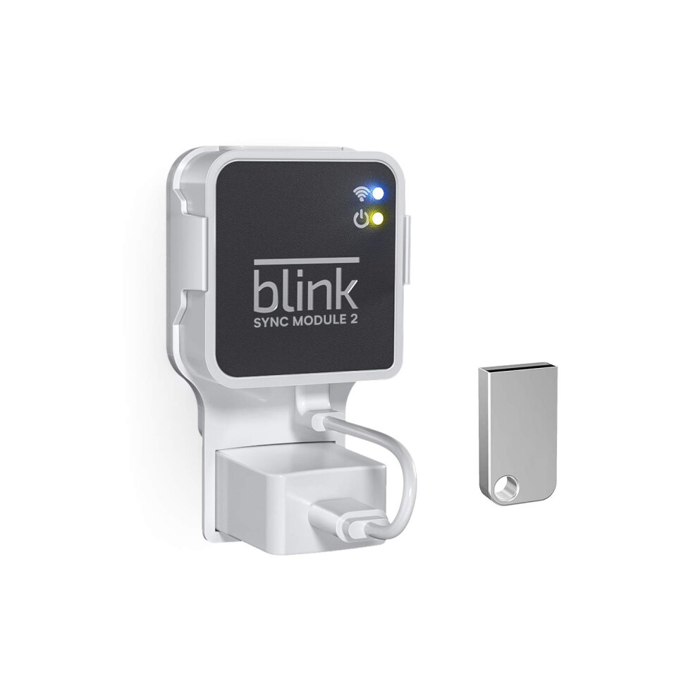 64Gb Usb Flash Drive And Wall Mount For Blink Sync Module 2 With Local Video Storage And Outlet Bracket 9169991097275
