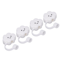 Party & Camping Straw Toppers Reusable Dustproof Splash & Odorless 4 Cloud Caps