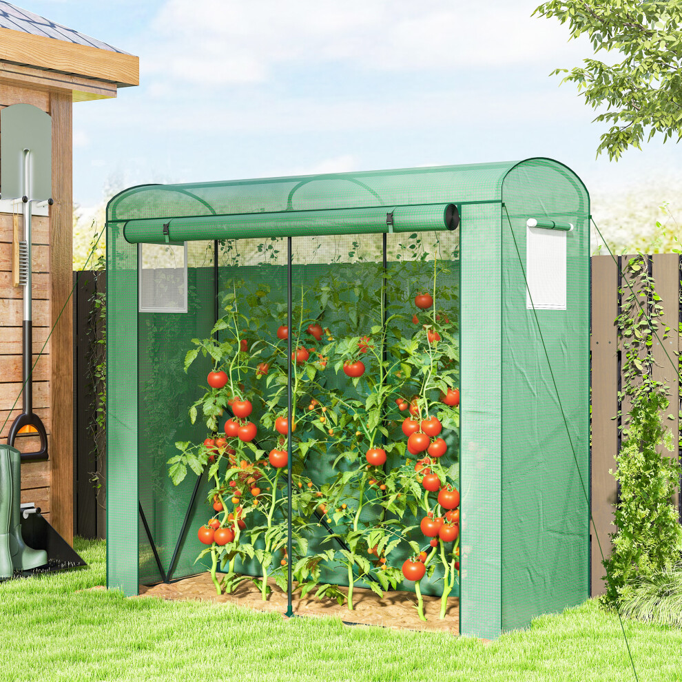 Outsunny Mini Greenhouse, Portable Indoor Outdoor Green House With Pe Cover