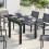 Outsunny Mesa Jardín Extensible Negro 160 x 80 x 75 cm 2