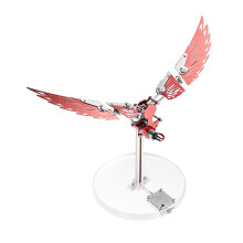 Mechanical Ornithopter Metal Model Kit with Bionic Wing Motion, Red 124 Parts